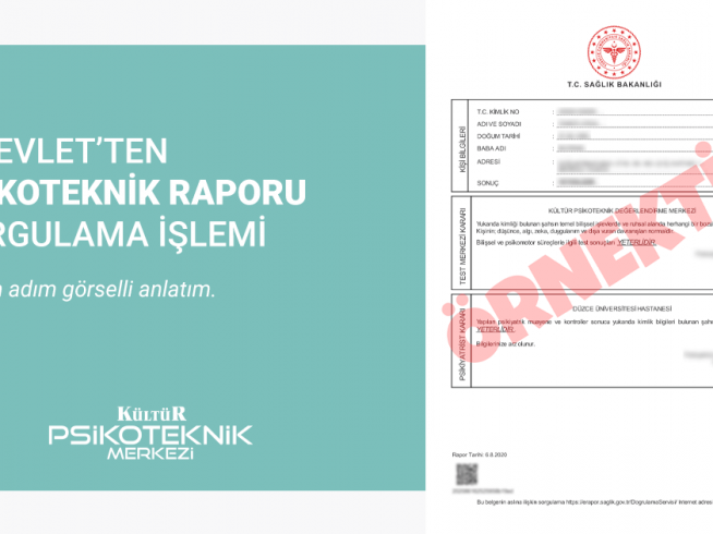 e-devlet psikoteknik raporu sorgulama